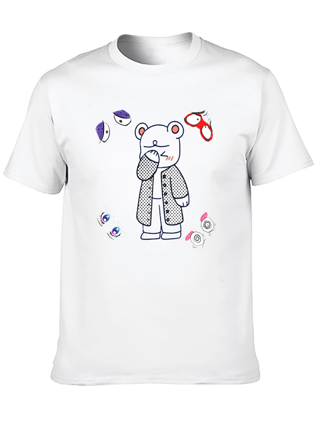 Stylish Bear Graphic Black T-Shirt