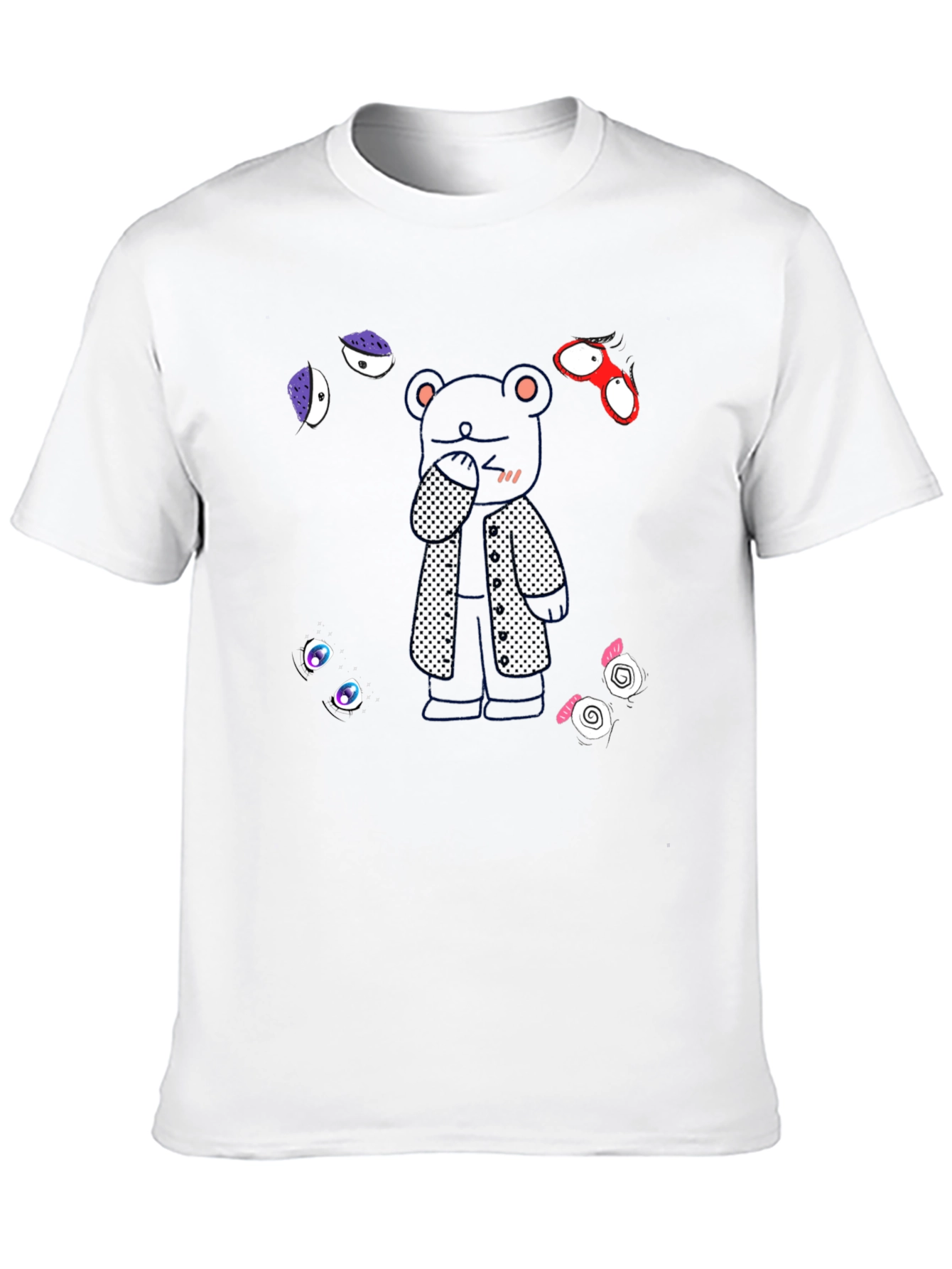 Stylish Bear Graphic Black T-Shirt