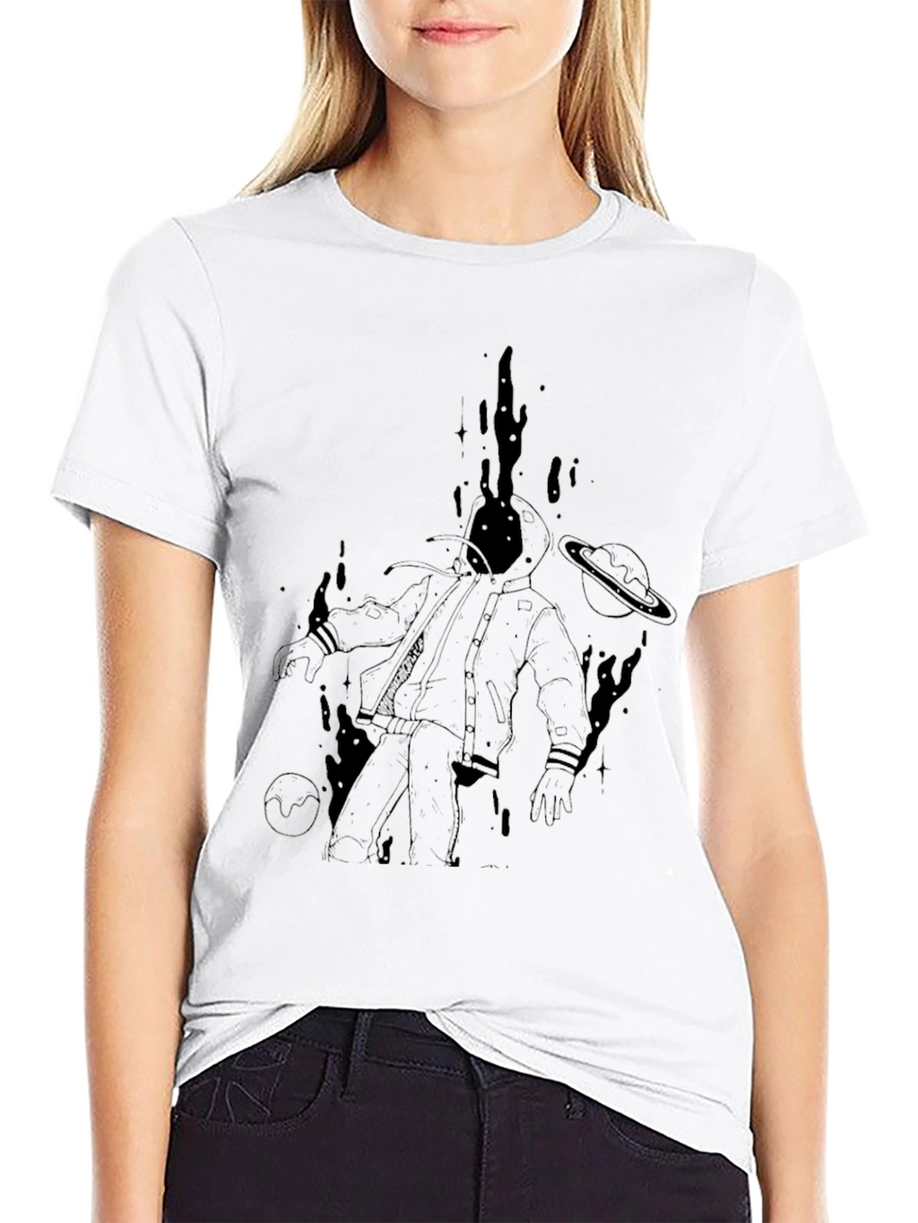Astronaut Graphic Black T-Shirt