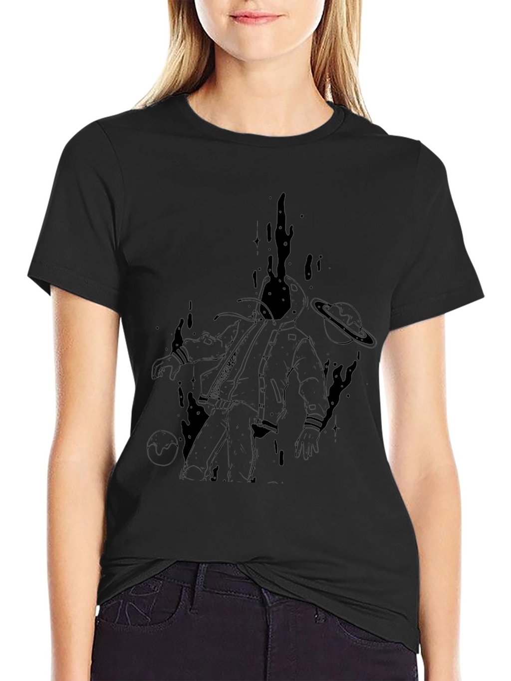 Astronaut Graphic Black T-Shirt