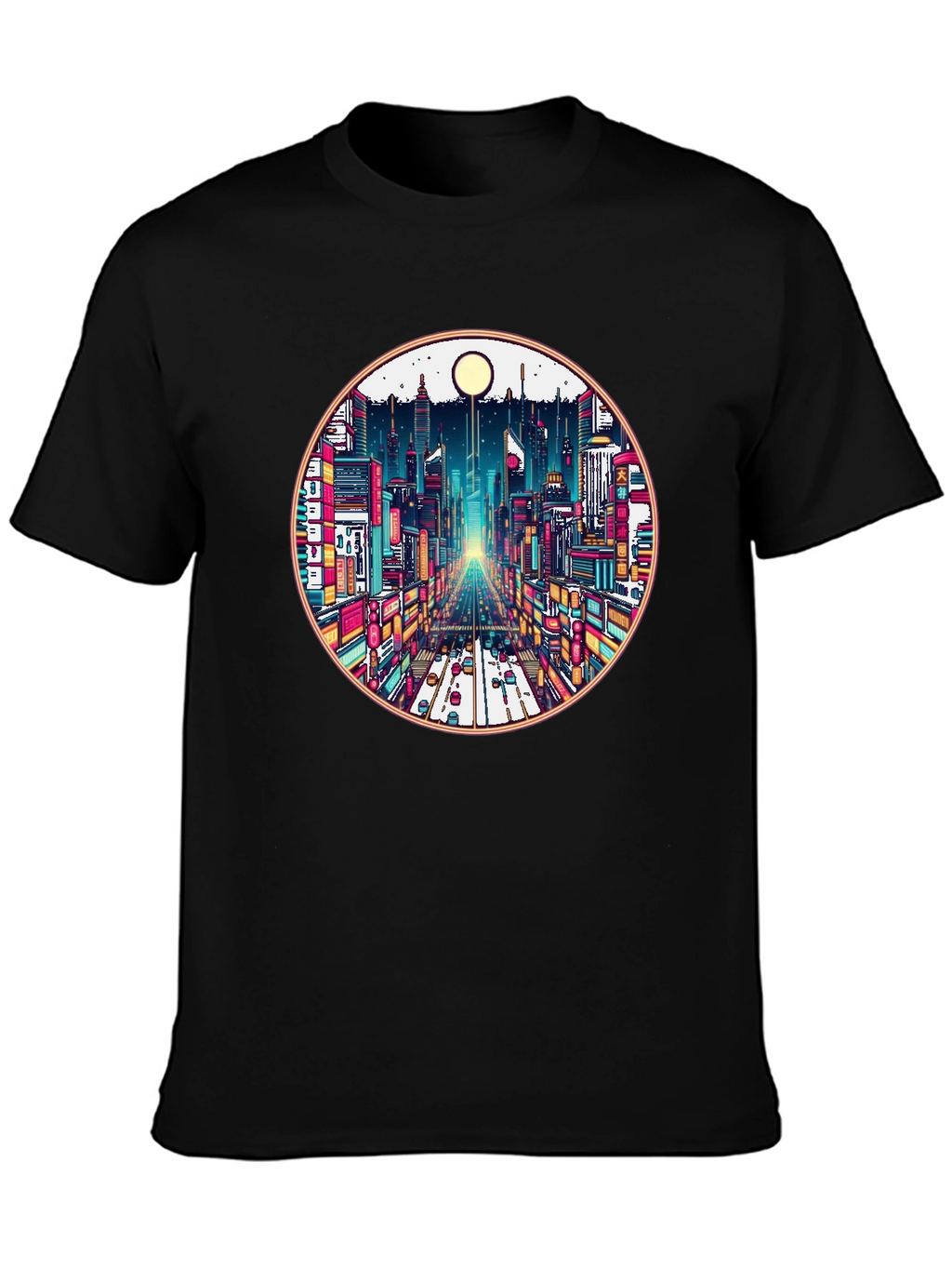 Cityscape Graphic Tee - Retro Urban Style