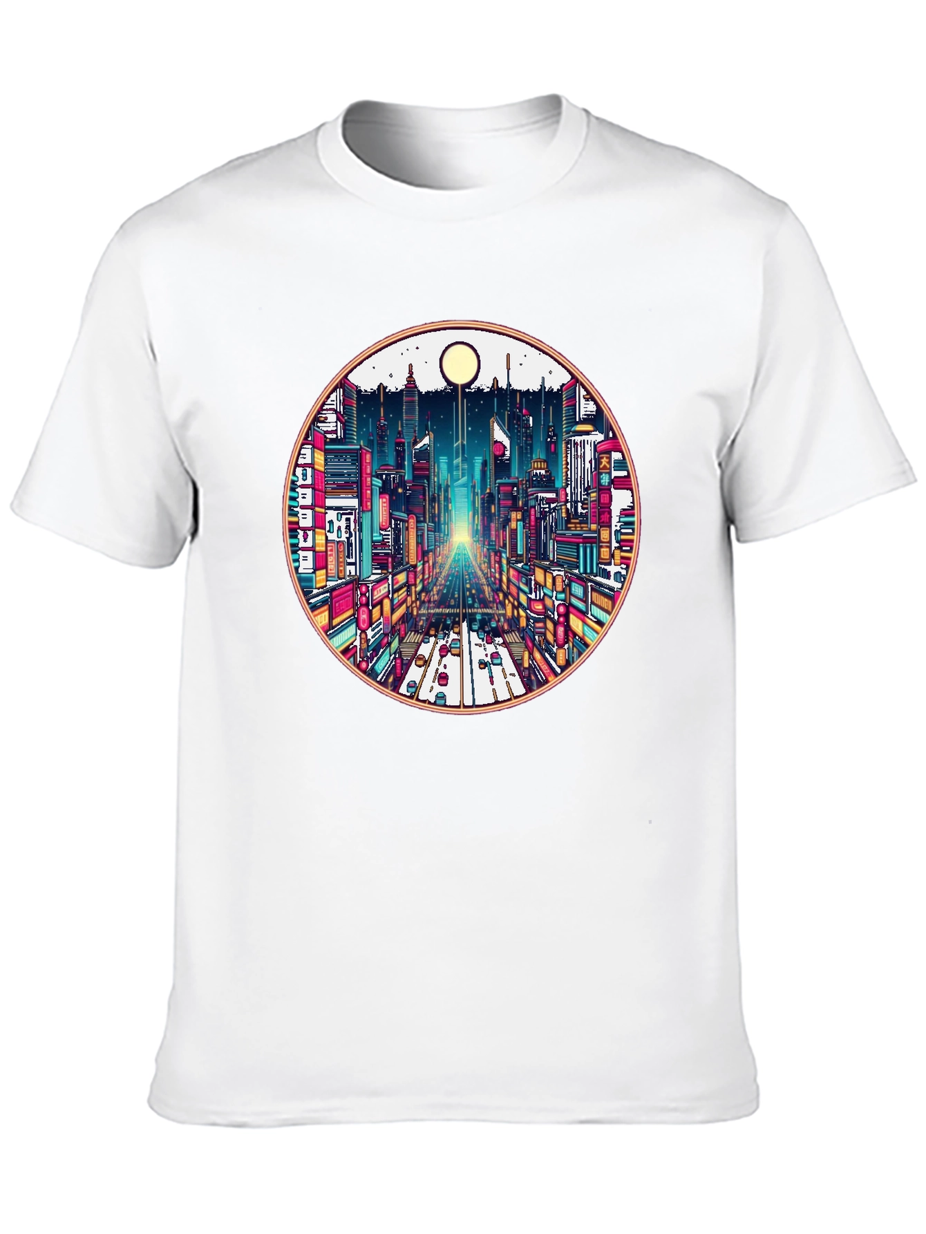 Cityscape Graphic Tee - Retro Urban Style