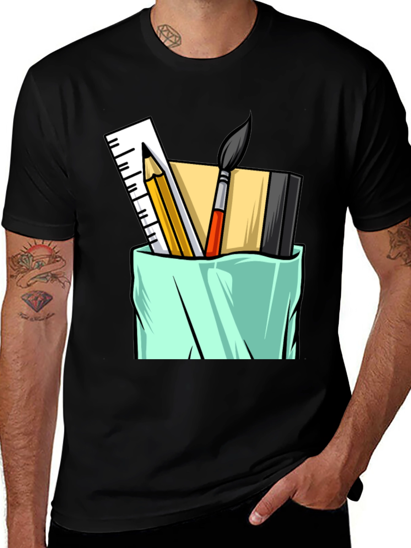 Artists Toolkit Graphic Tee - Black Cotton T-Shirt
