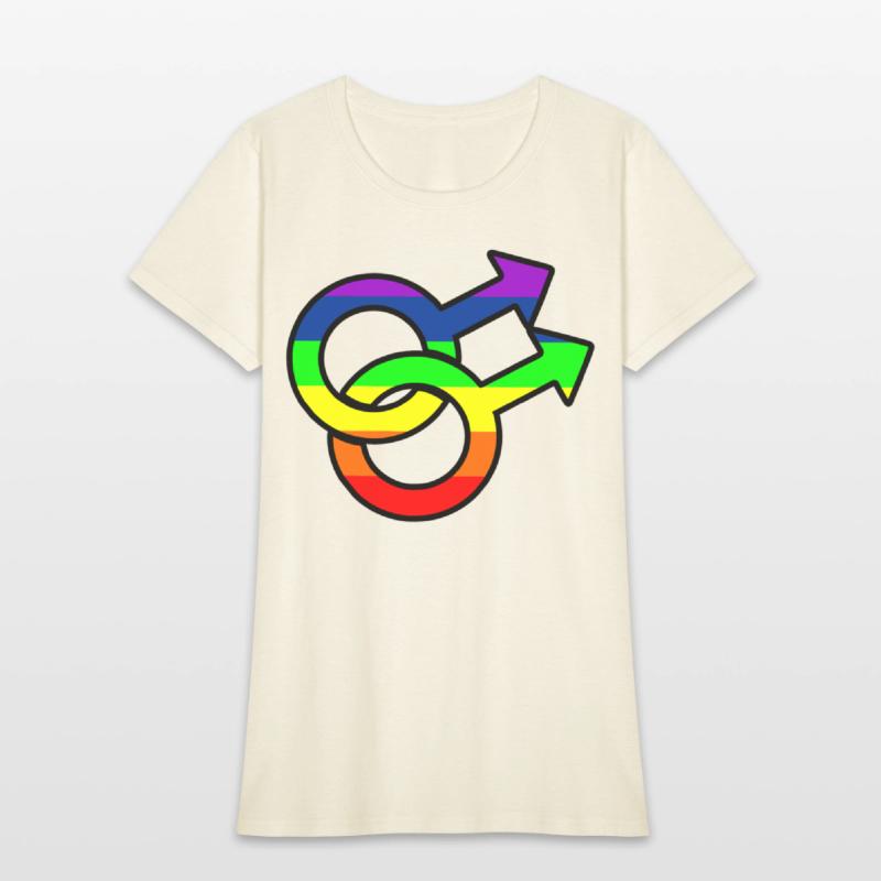 Gender gay logo with rainbow