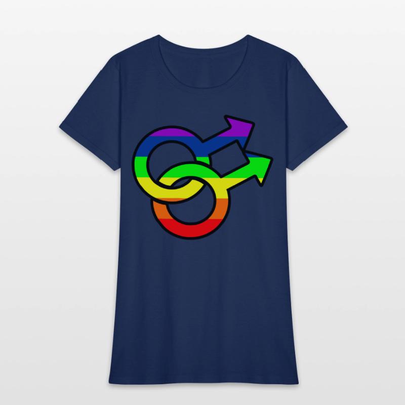 Gender gay logo with rainbow