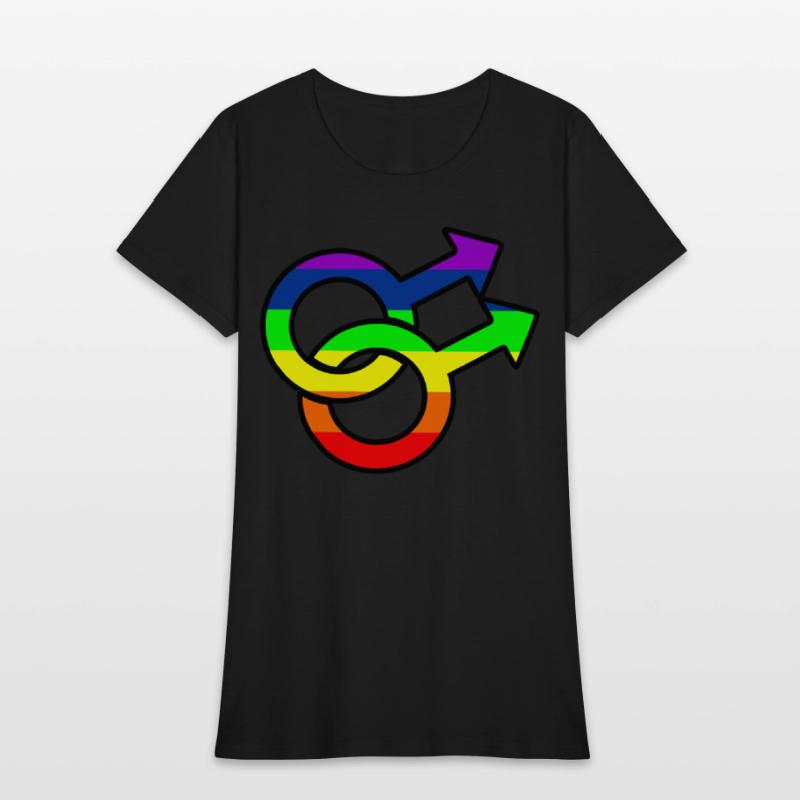 Gender gay logo with rainbow