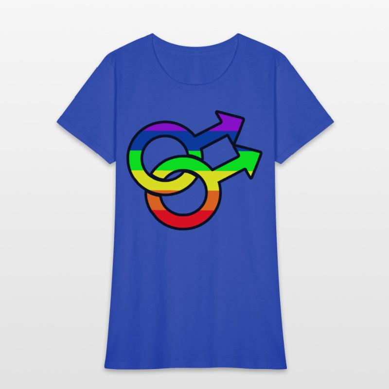 Gender gay logo with rainbow