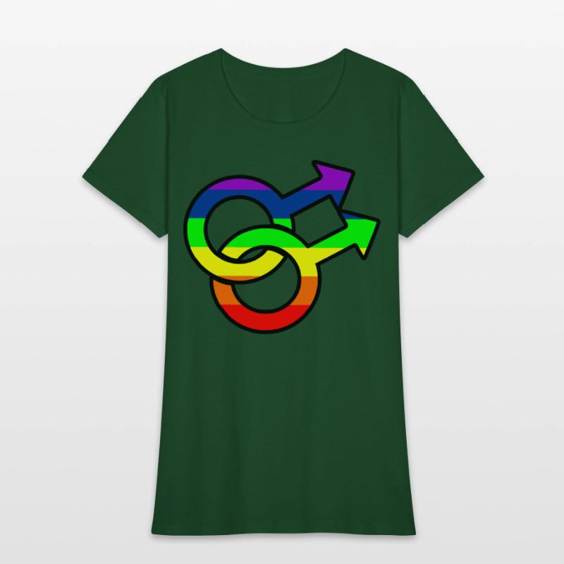Gender gay logo with rainbow