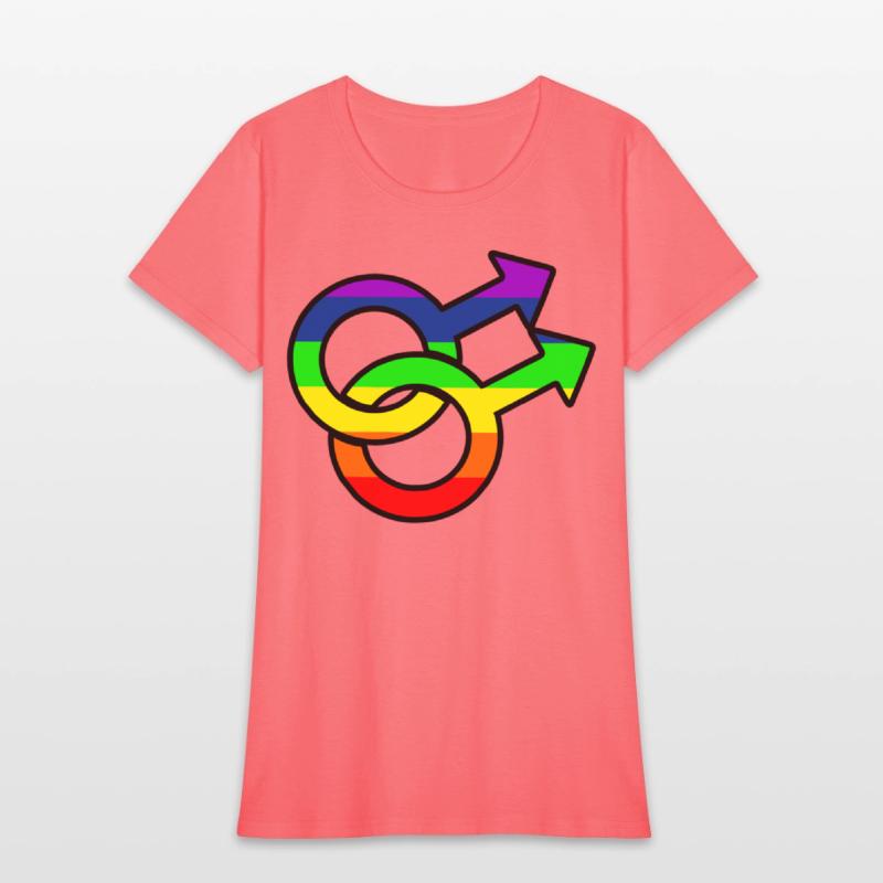 Gender gay logo with rainbow