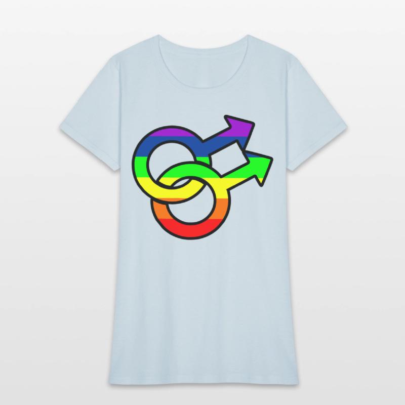 Gender gay logo with rainbow