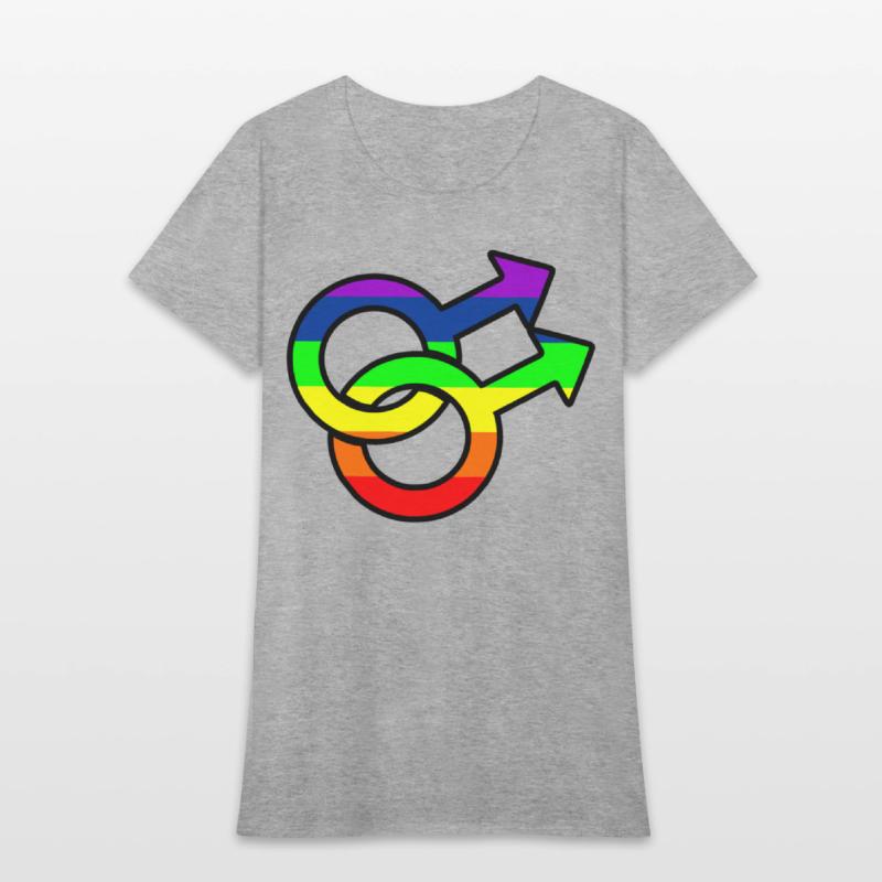 Gender gay logo with rainbow