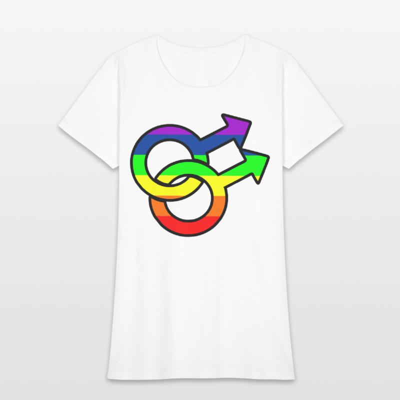 Gender gay logo with rainbow