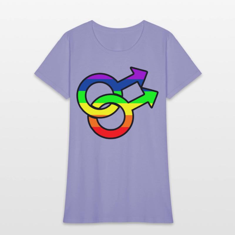 Gender gay logo with rainbow
