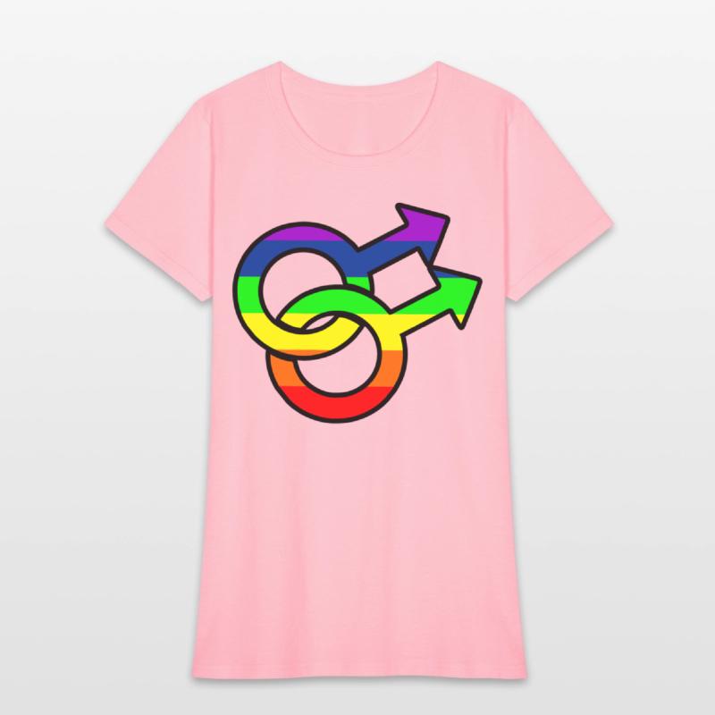 Gender gay logo with rainbow
