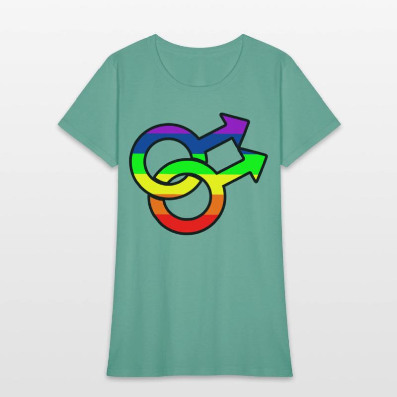 Gender gay logo with rainbow