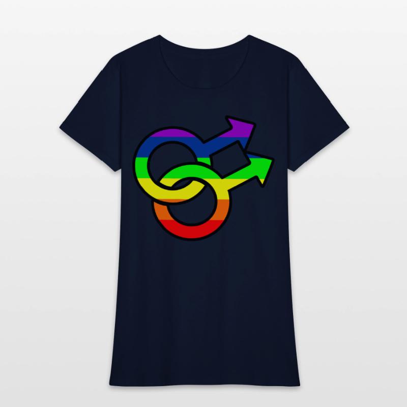 Gender gay logo with rainbow