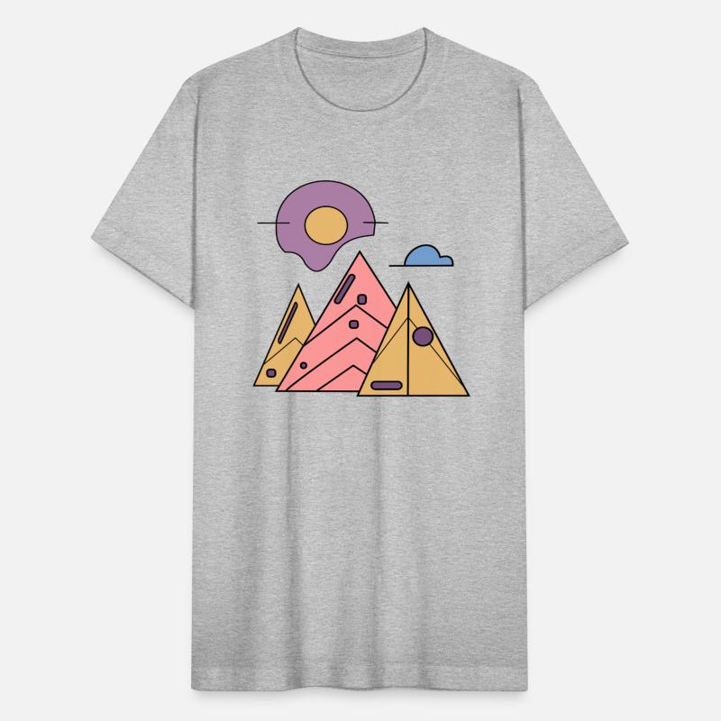 Geometric Mountain Sunrise