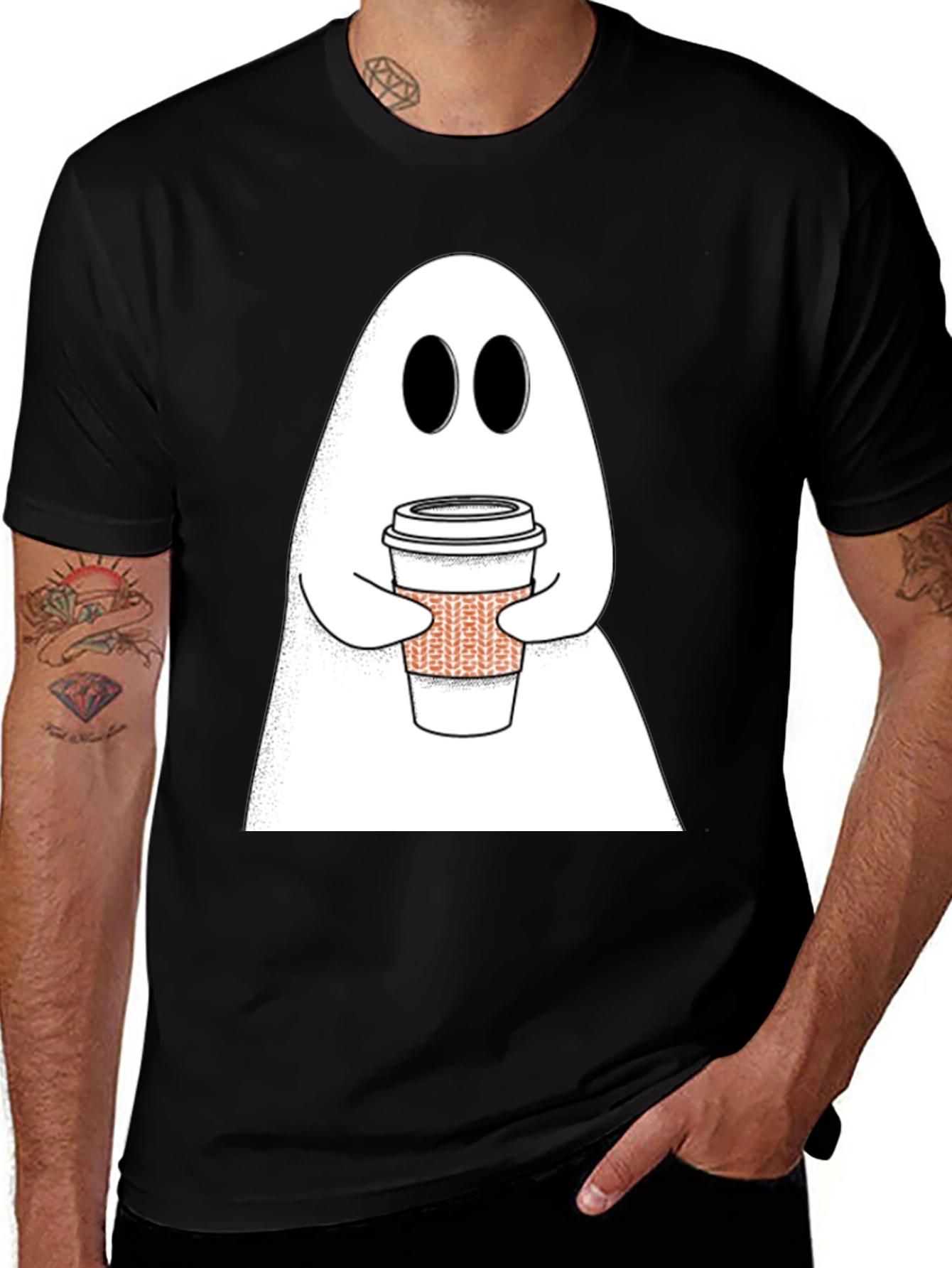 Ghost Coffee T-Shirt - Halloween Ready!