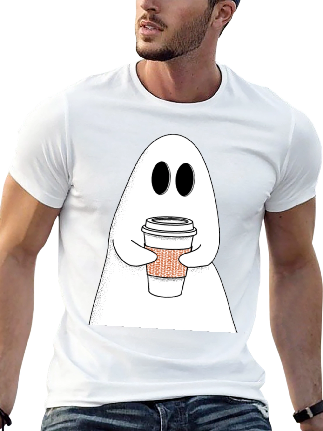 Ghost Coffee T-Shirt - Halloween Ready!