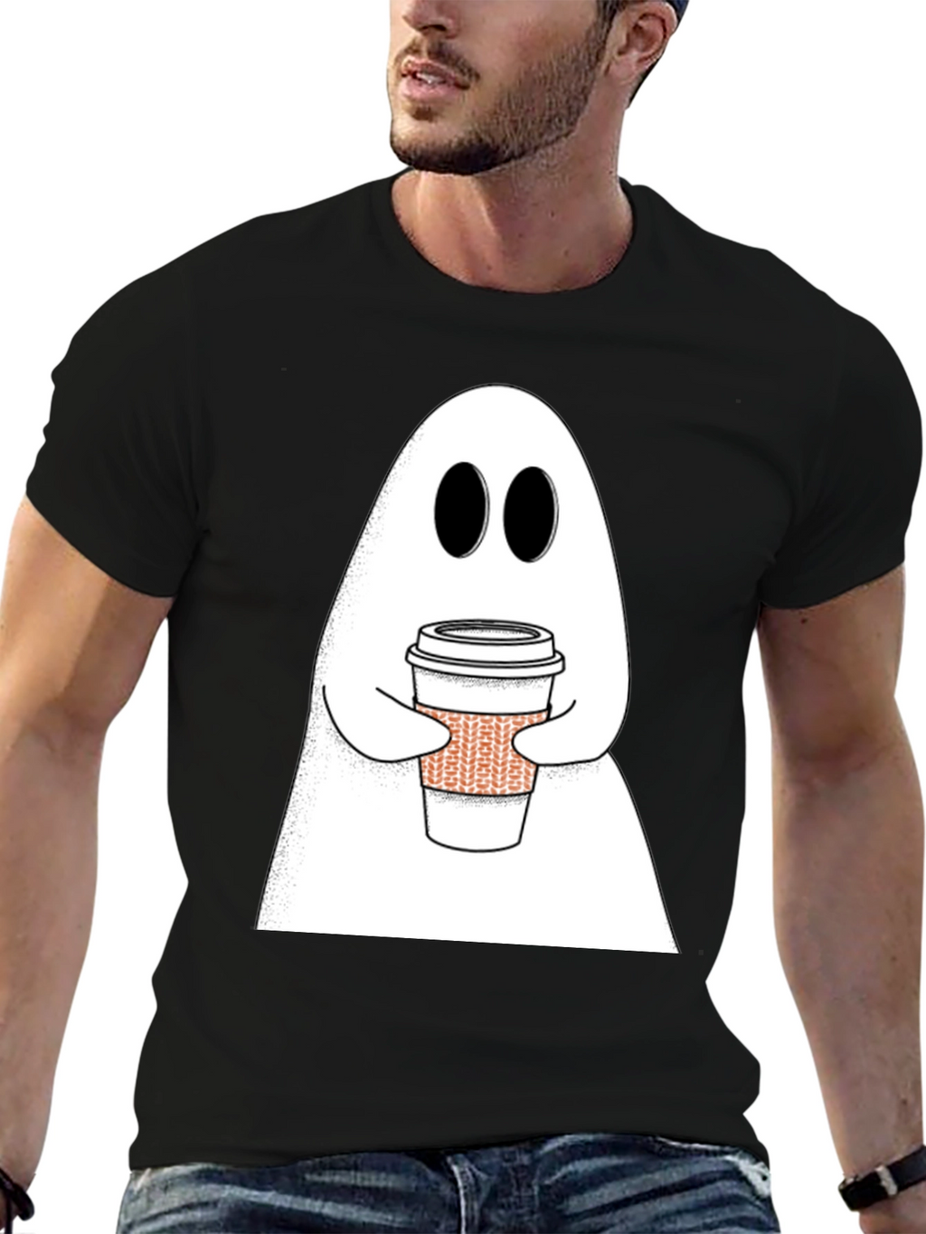 Ghost Coffee T-Shirt - Halloween Ready!