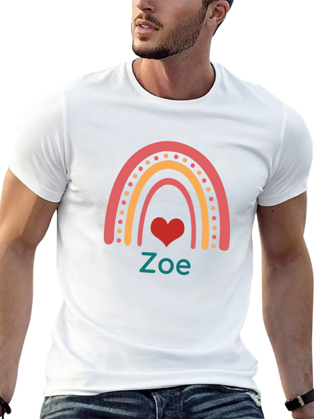 Zoe Rainbow Heart T-Shirt
