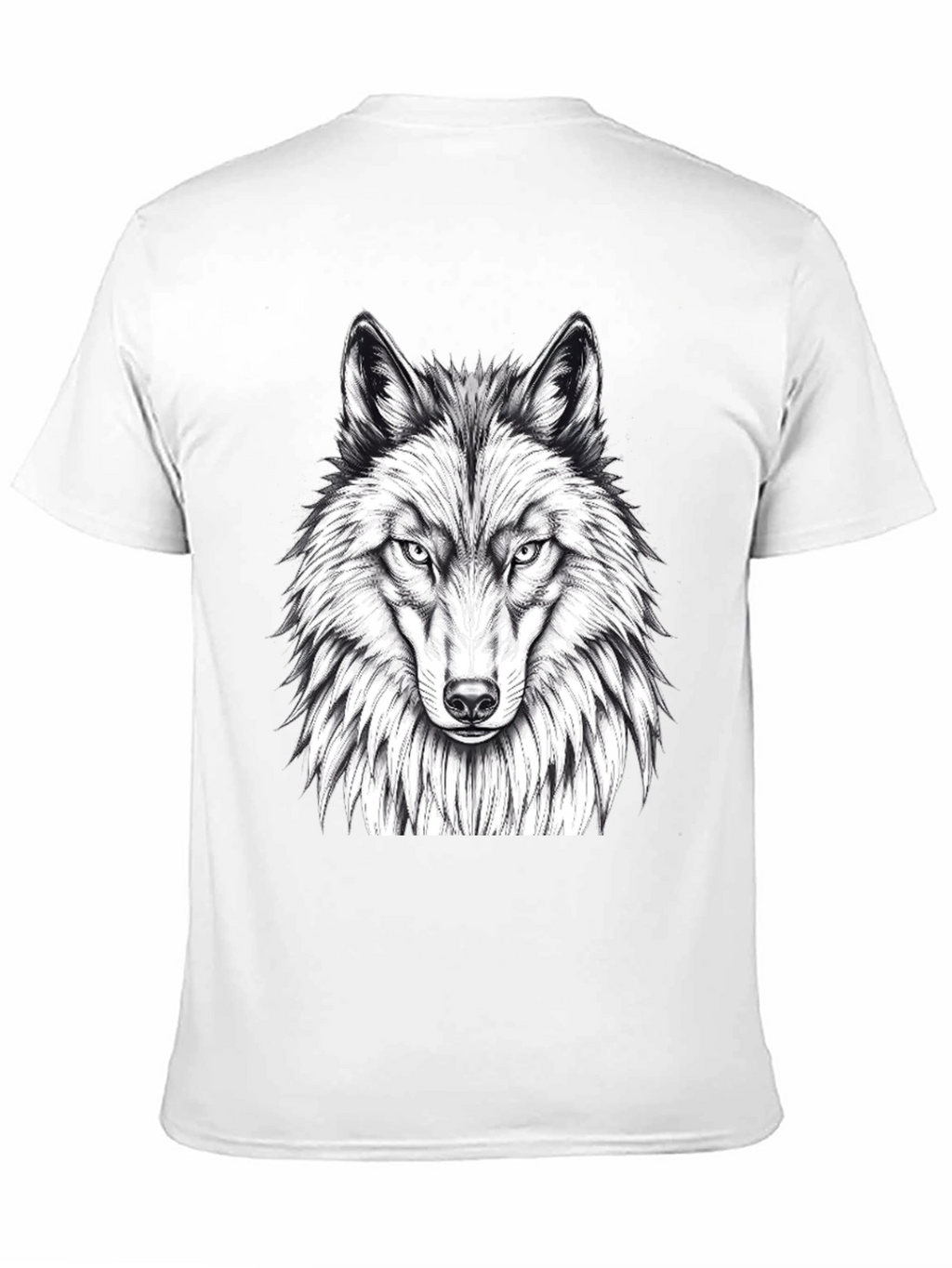 Wolf Graphic Tee - Black Crew Neck T-Shirt