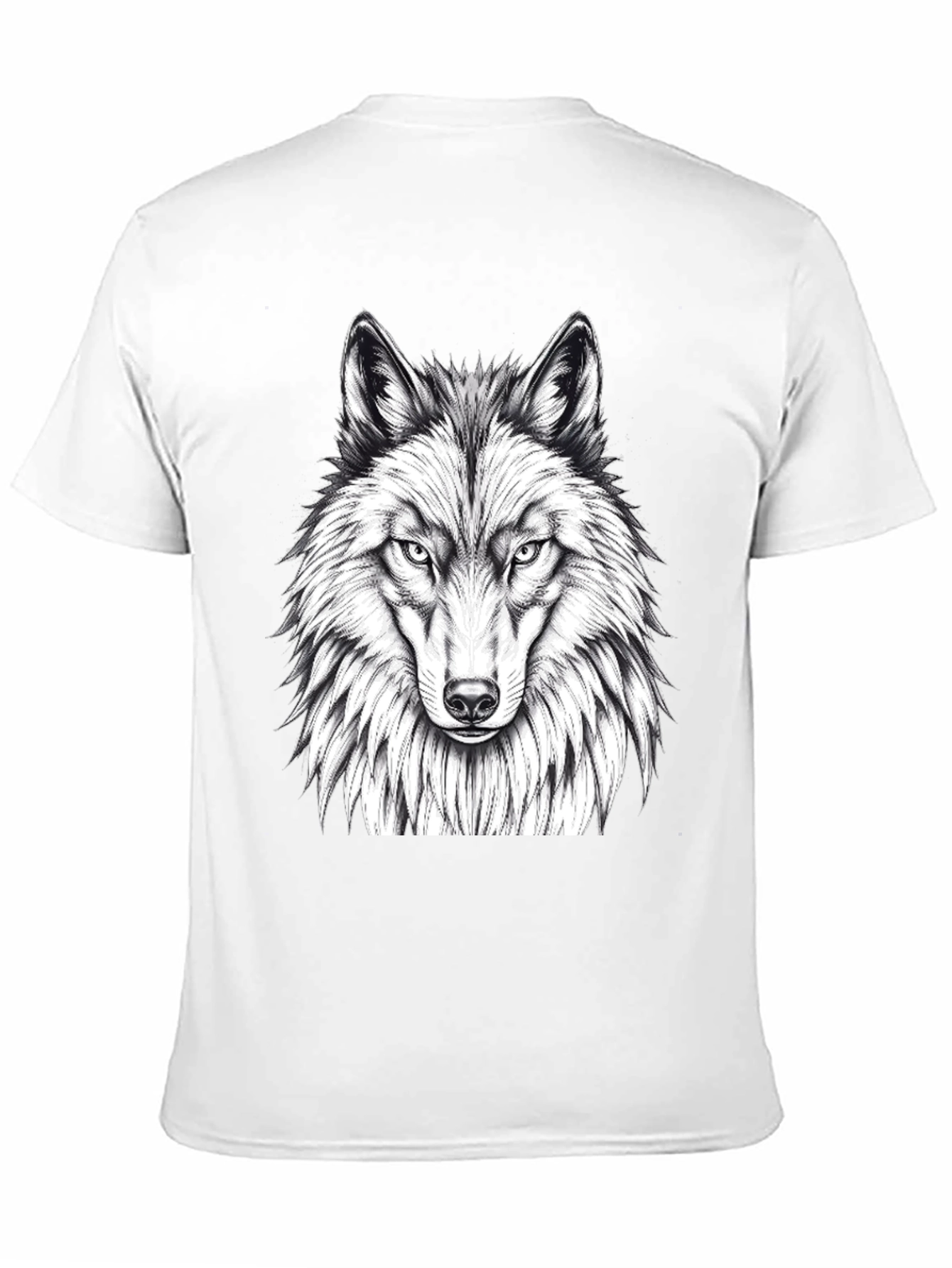 Wolf Graphic Tee - Black Crew Neck T-Shirt