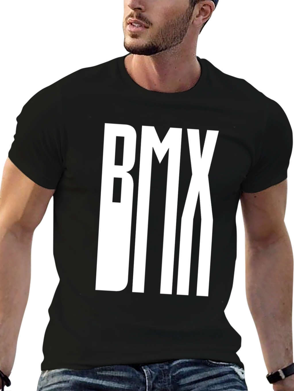 BMX Graphic Tee - Black Cotton T-Shirt