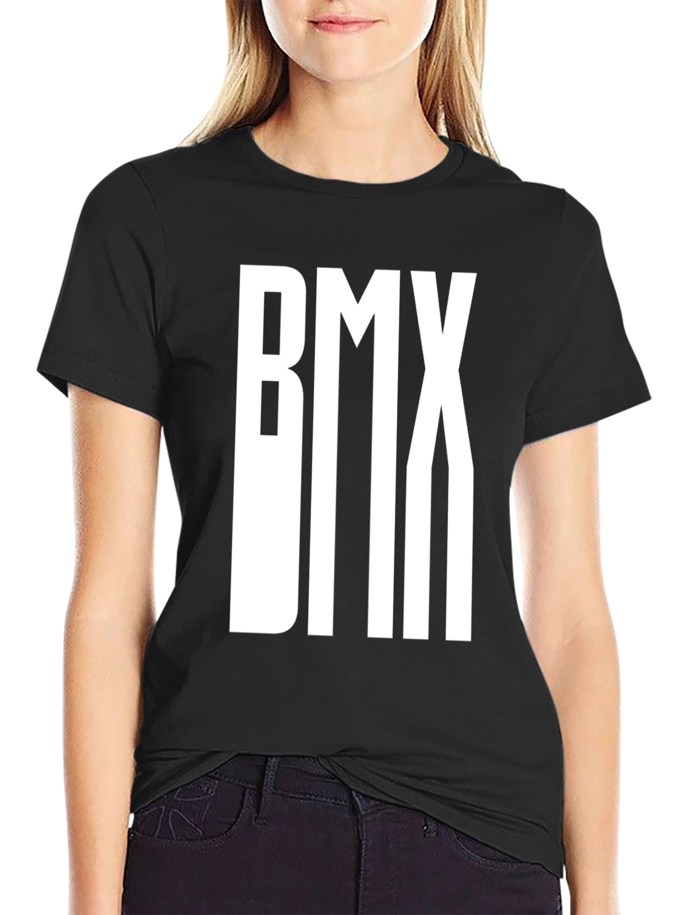 BMX Graphic Tee - Black Cotton T-Shirt