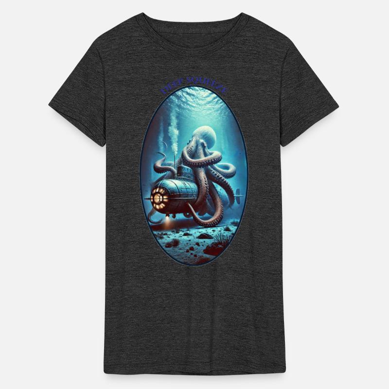 Giant Octopus with Arms Around a Submarine URM