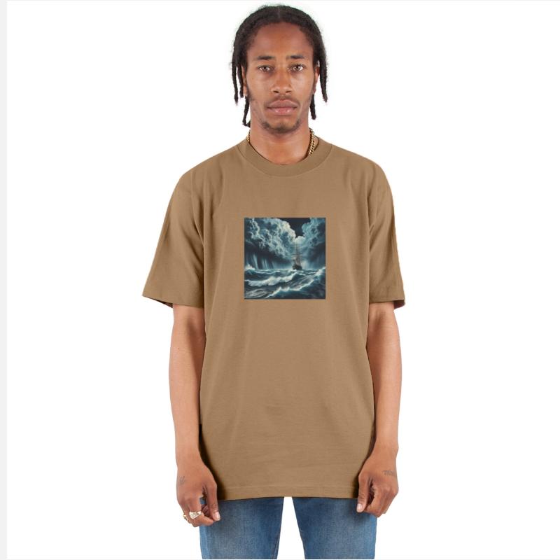 Giant Ship in Stormy Sea