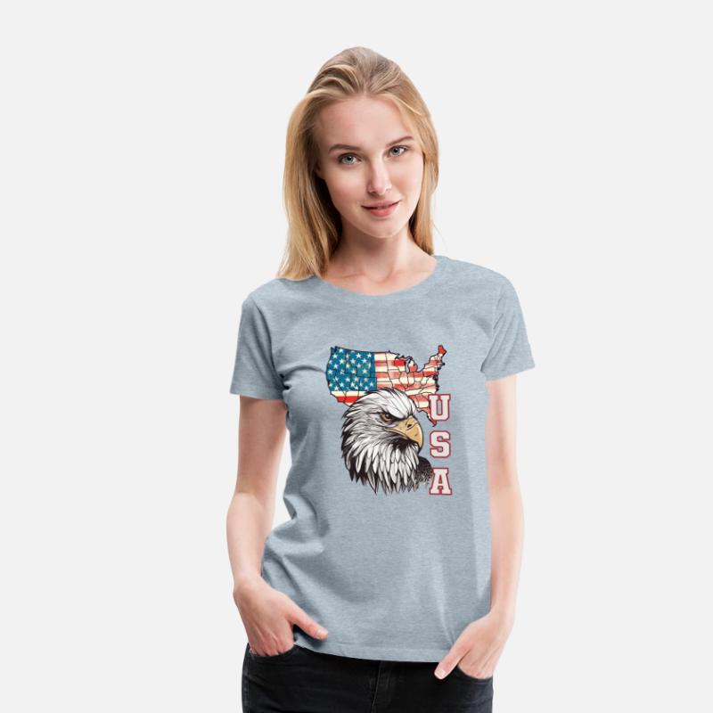 gift idea bald eagle american flag