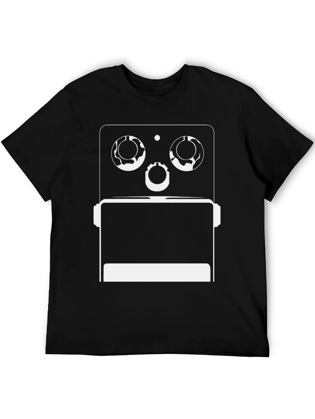 Geometric Robot Graphic Tee - Modern Style