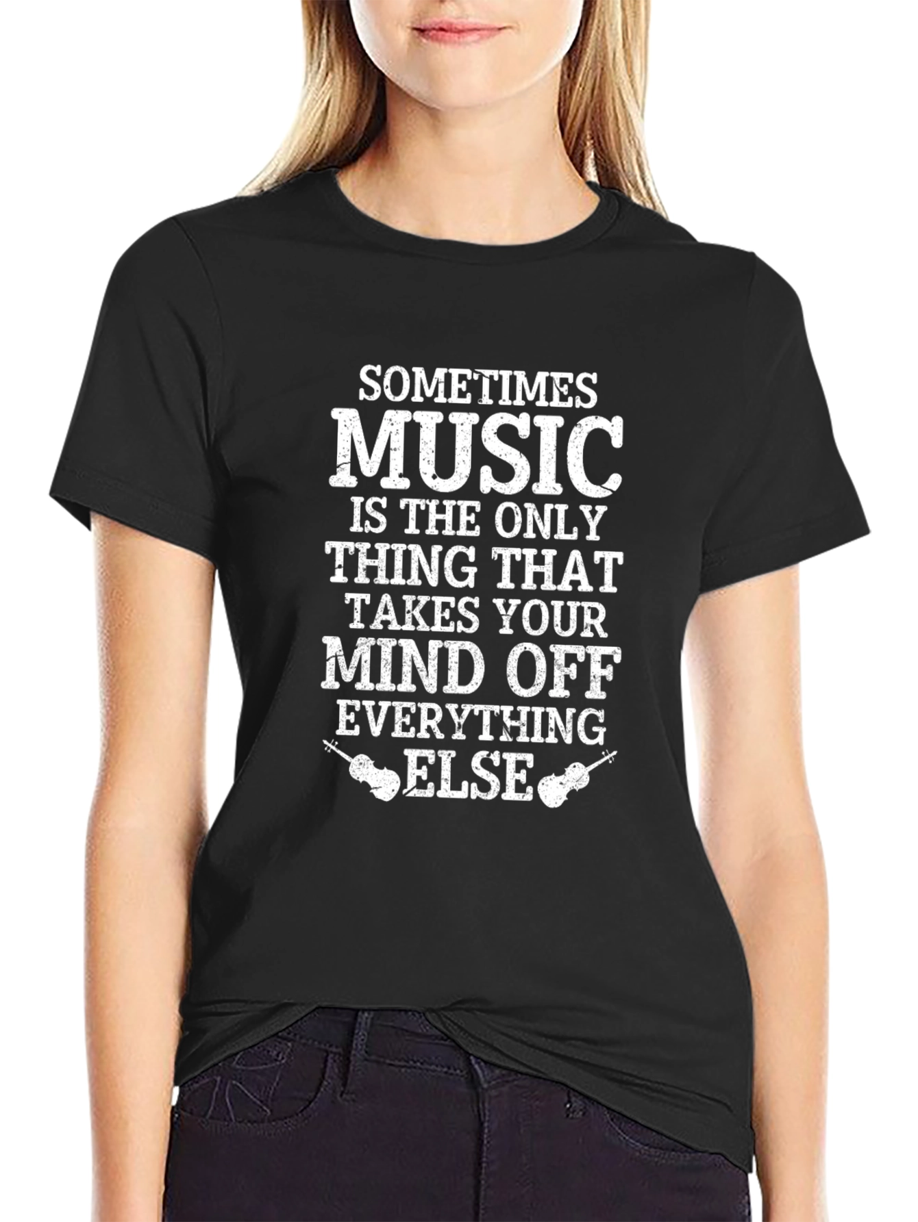 Music Lovers Graphic Tee: Sometimes Music is the Only Thing