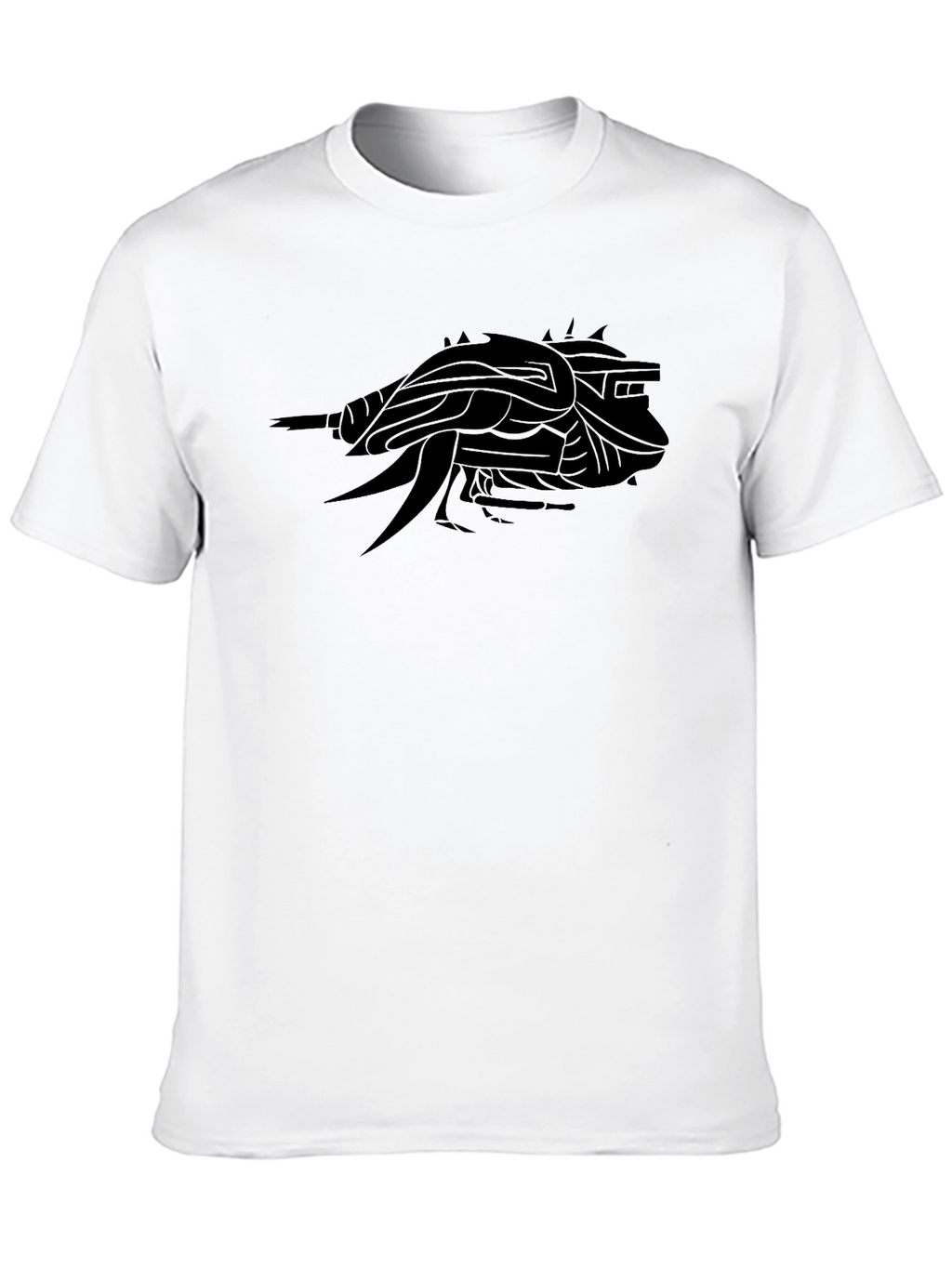 Mens Black Graphic Tee - Abstract Creature