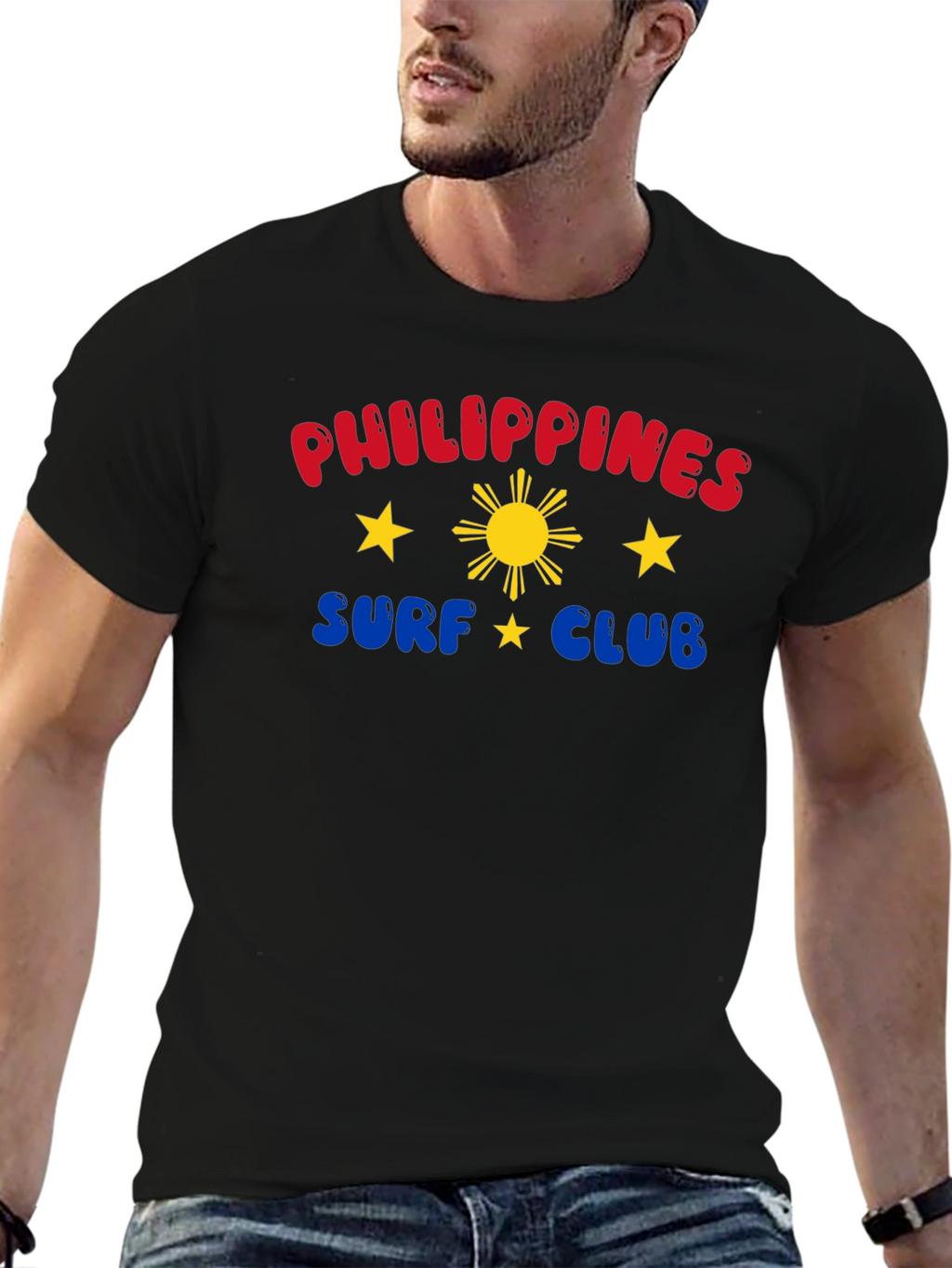 Philippines Surf Club Graphic Tee - Black