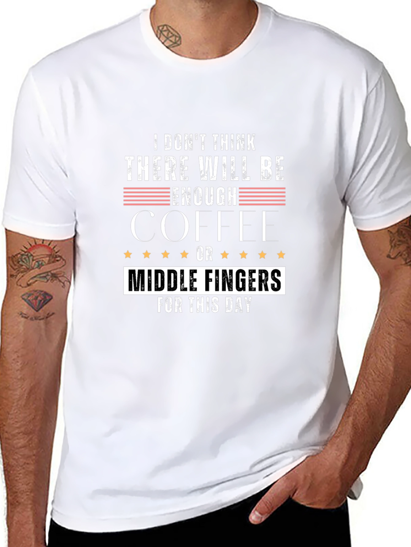 Funny Coffee and Middle Finger T-Shirt
