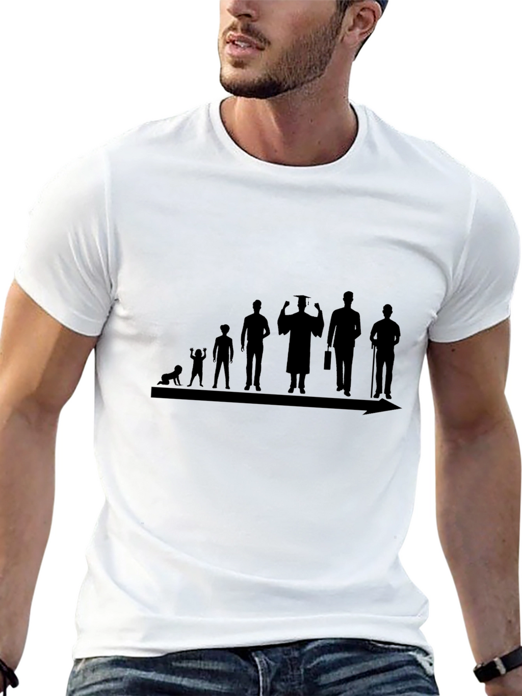 Evolution of Man Black T-Shirt
