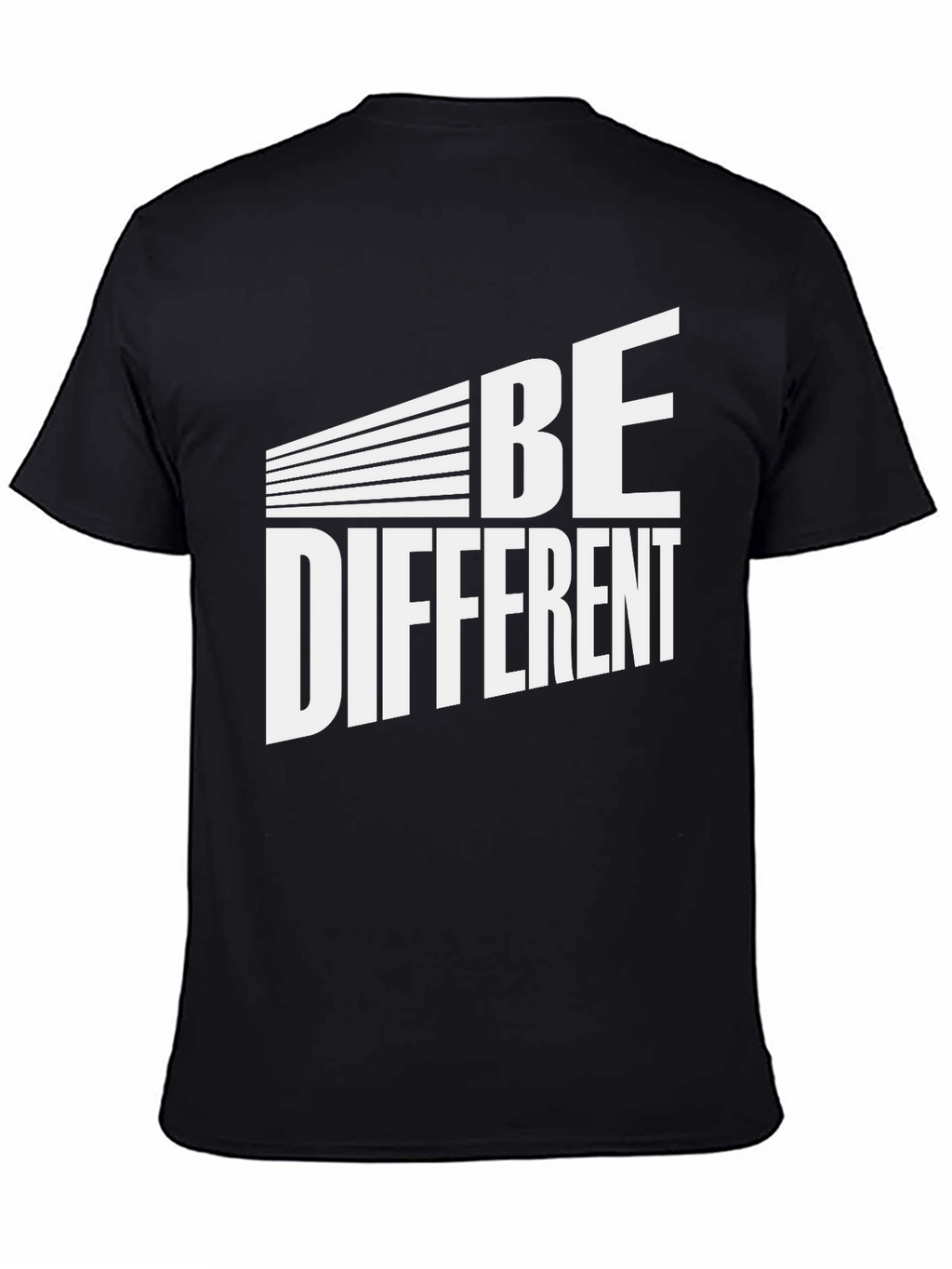 Be Different Graphic Tee - Black Cotton Blend T-Shirt