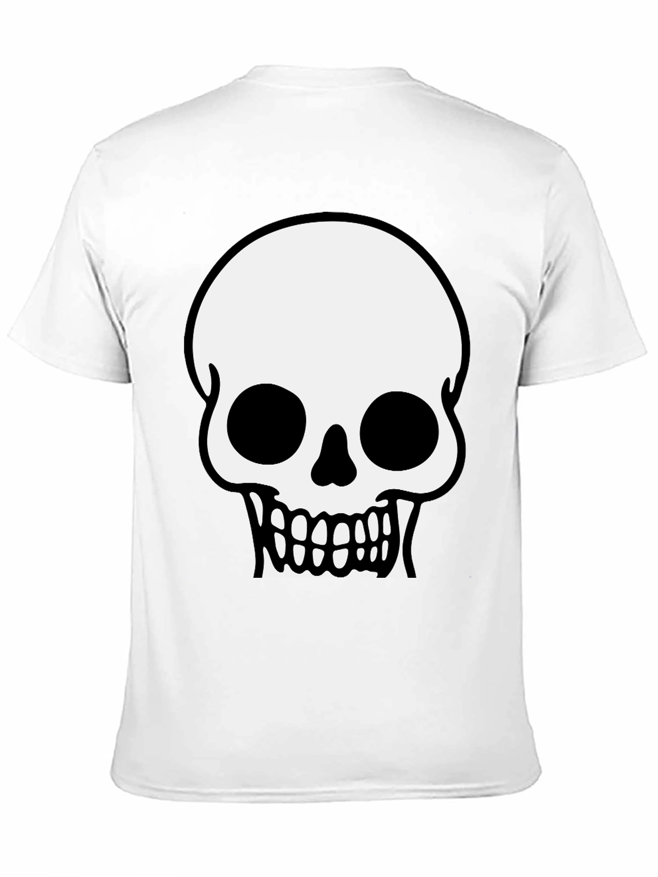 Skull Graphic Tee - Black Cotton T-Shirt