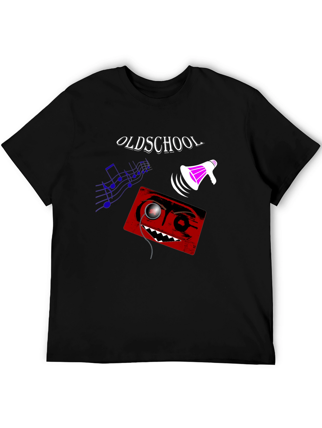 Oldschool Graphic Print Tee - Black
