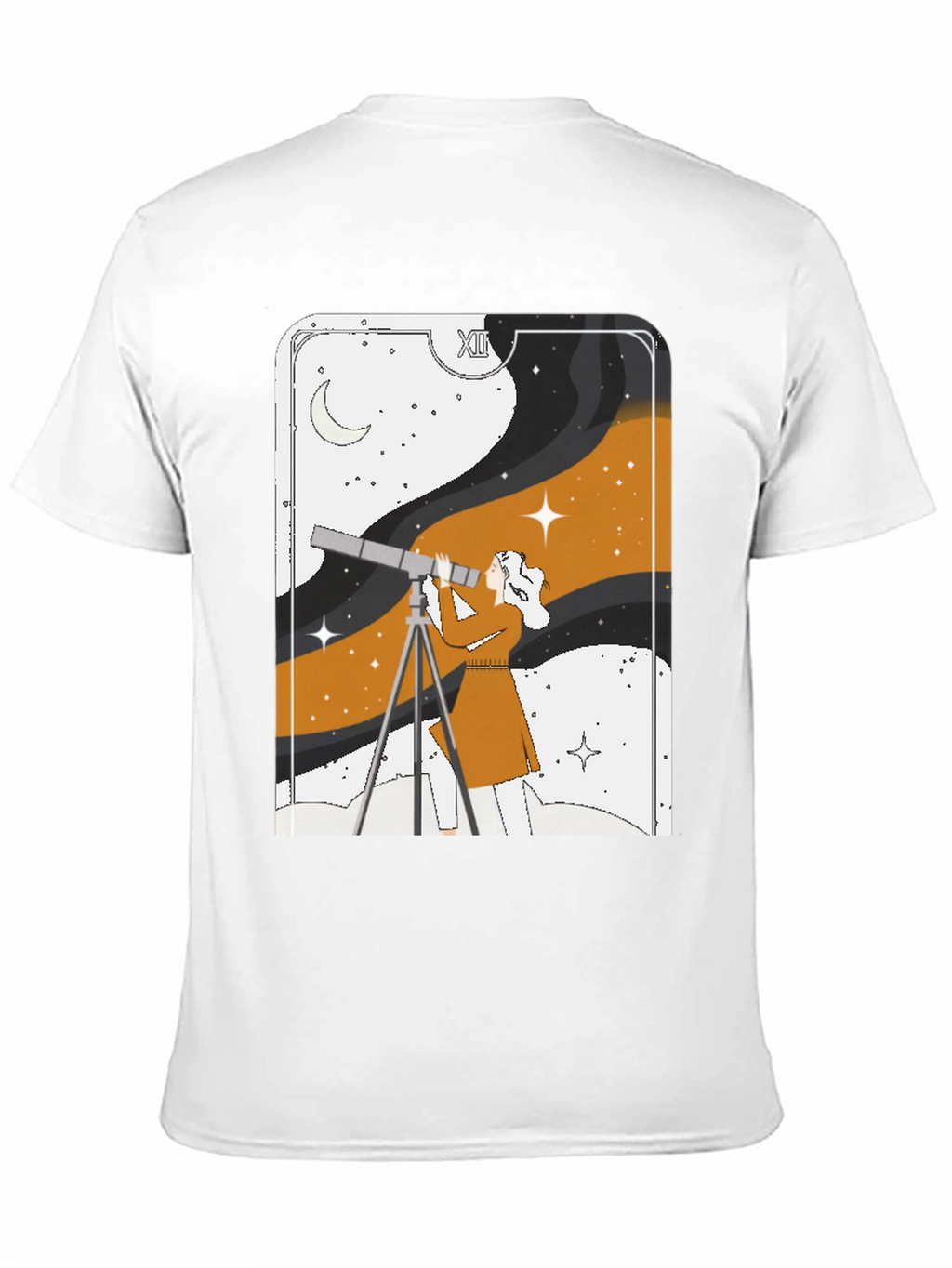 Cosmic Observer Graphic Tee - Stargazer Tarot Card Shirt