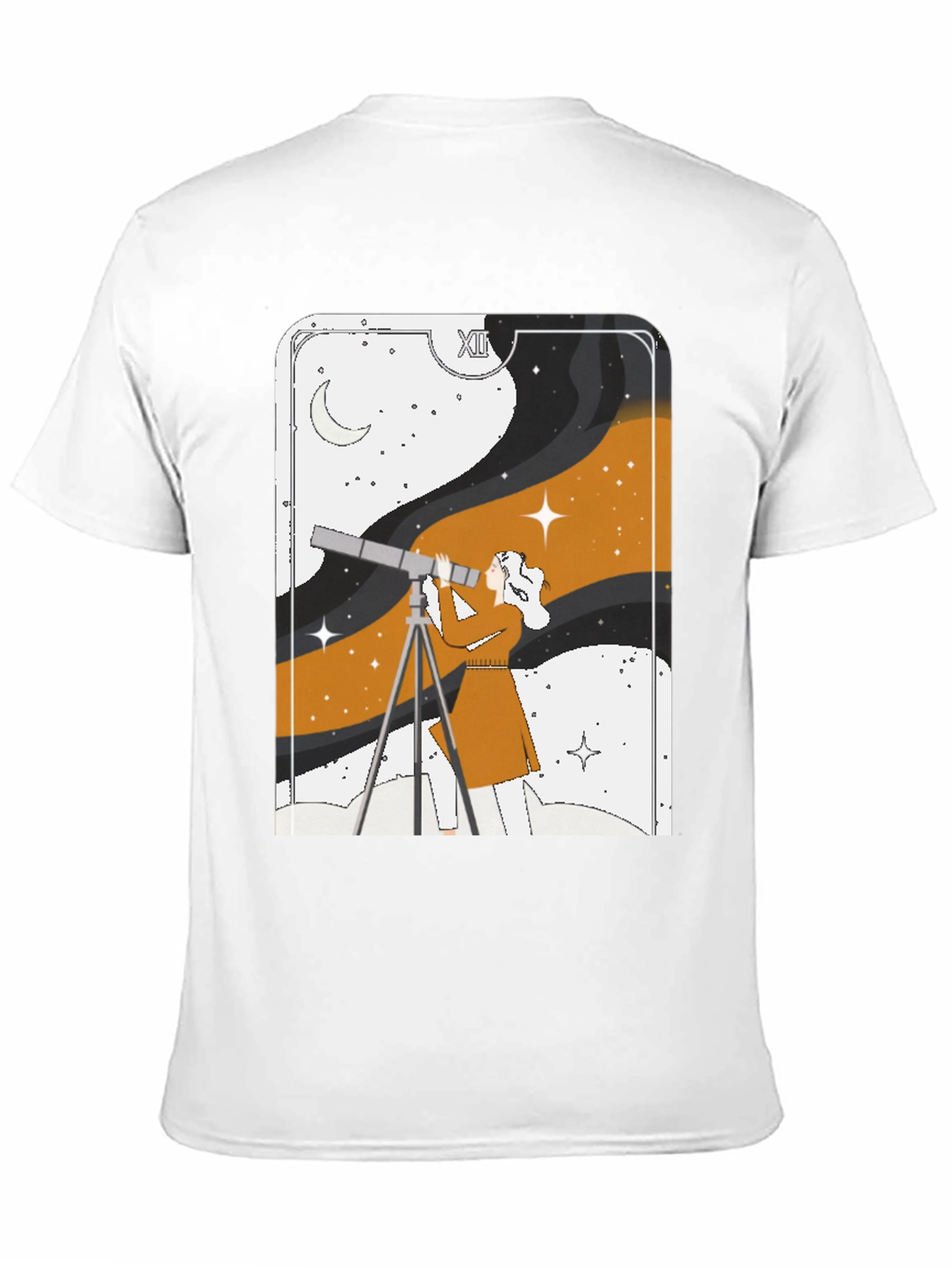 Cosmic Observer Graphic Tee - Stargazer Tarot Card Shirt