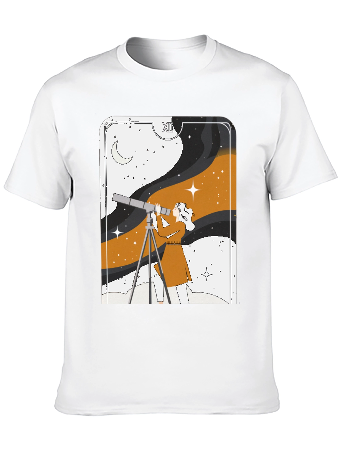Cosmic Observer Graphic Tee - Stargazer Tarot Card Shirt