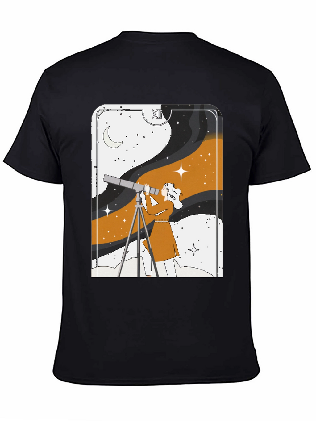 Cosmic Observer Graphic Tee - Stargazer Tarot Card Shirt