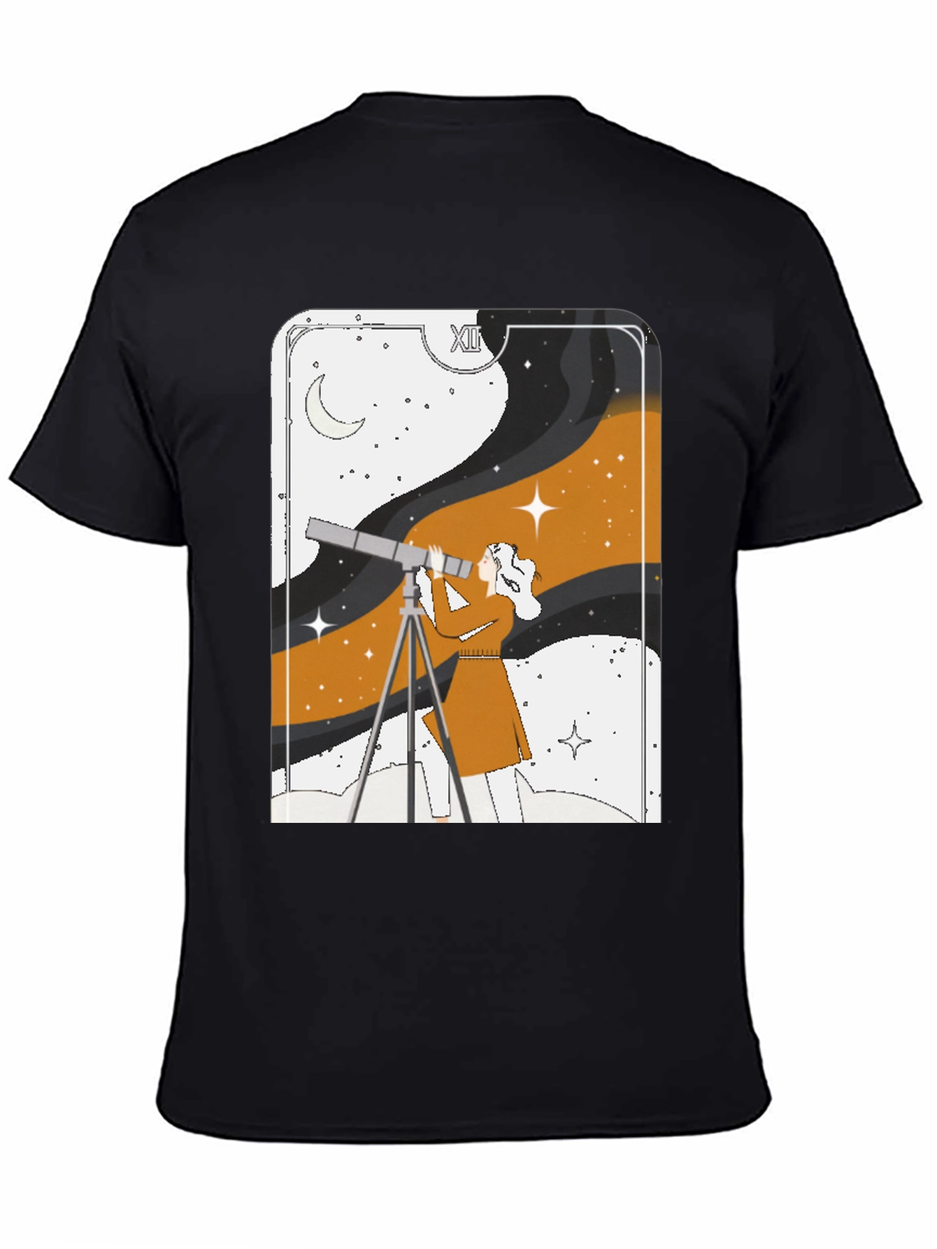 Cosmic Observer Graphic Tee - Stargazer Tarot Card Shirt