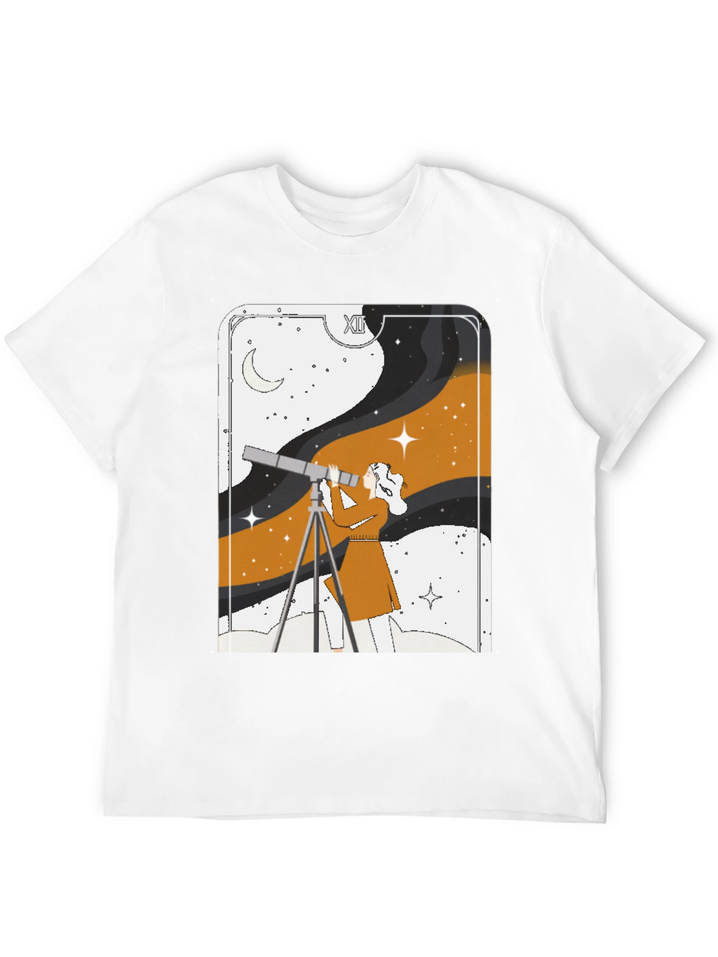 Cosmic Observer Graphic Tee - Stargazer Tarot Card Shirt