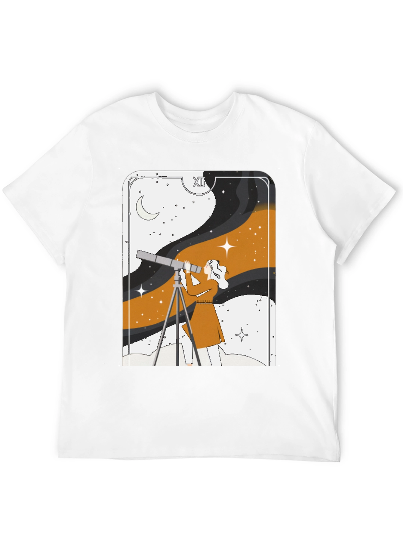 Cosmic Observer Graphic Tee - Stargazer Tarot Card Shirt