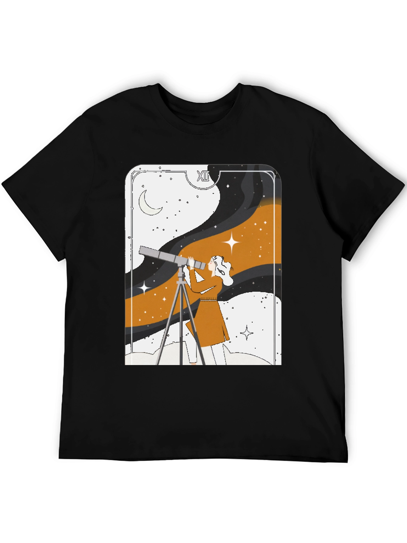 Cosmic Observer Graphic Tee - Stargazer Tarot Card Shirt