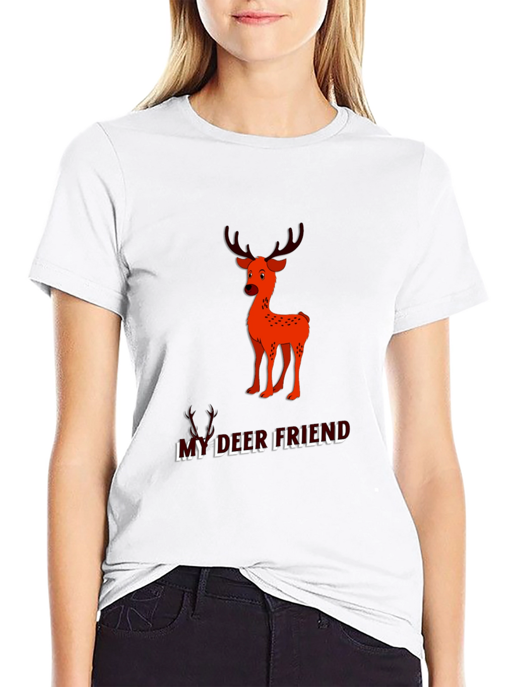 My Deer Friend Black Graphic Tee